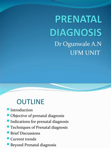 Prenatal Diagnosis | PDF | Medical Specialties | Clinical Medicine