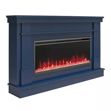 Waverly Navy Mantel with Electric Fireplace | RC Willey | Electric ...