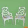 Pair of Fretwork Pagoda Arm Chairs | Circa Who