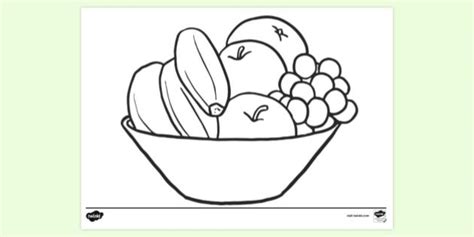 FREE! - Fruit Basket Picture For Colouring | Colouring Sheets