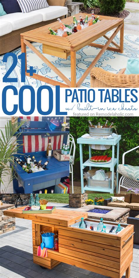 Remodelaholic | Brilliant DIY Cooler Tables for the Patio (with built-in coolers, sinks, and ice ...