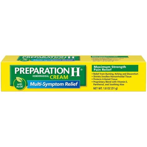 Preparation H Hemorrhoidal Cream with Aloe, 1.8 oz - Kroger