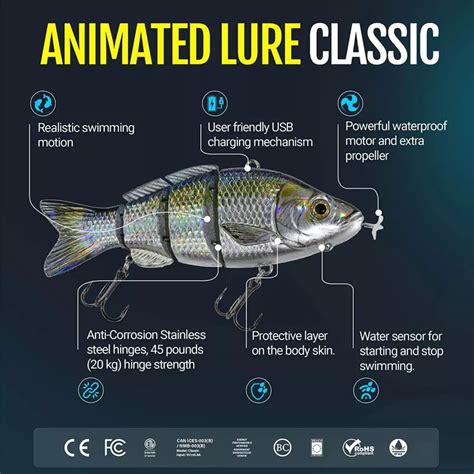 Animated Lure is a rechargeable, robotic fishing lure, developed by ...