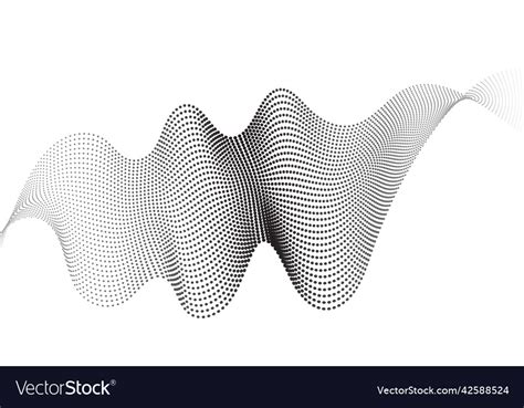 Wavy dot line pattern Royalty Free Vector Image