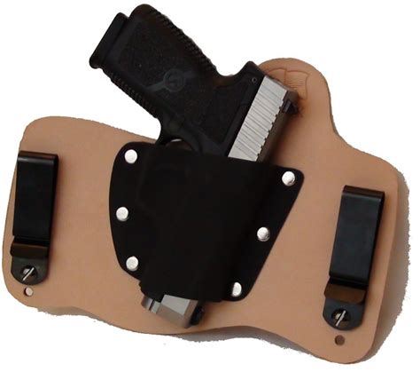 FoxX Leather & Kydex IWB Holster Kahr CM9, CW9, P9 & PM9 Hybrid Holster RH Natur