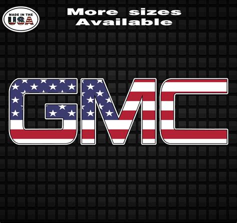 GMC American Flag Vinyl Decal Sticker | GMC Truck Decals | Truck Window Stickers | – Country Boy ...