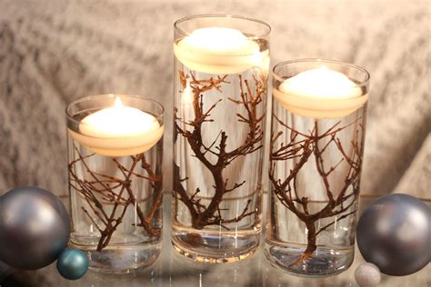 Wintry Floating Candle Centerpieces