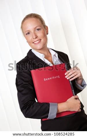 a woman in business attire with a job application. proper clothing for the interview. | Stock ...