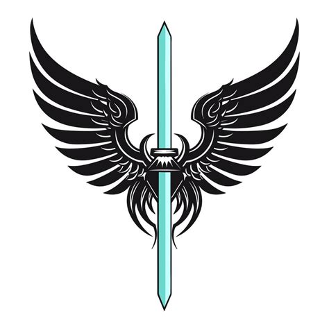 sword wings logo symbols vector clip art illustration 25918593 Vector ...