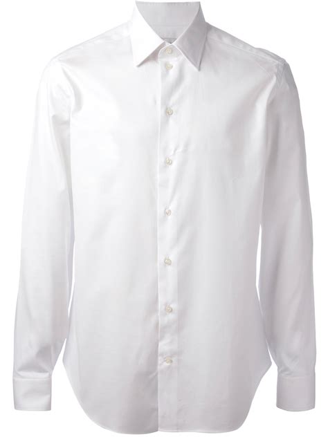 Armani Collared Shirt in White for Men | Lyst