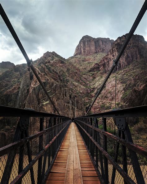 Black bridge, South Kiabab Trail, Grand Canyon National Park, Arizona ...