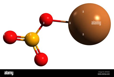 3D image of Potassium nitrate skeletal formula - molecular chemical structure of Saltpeter ...