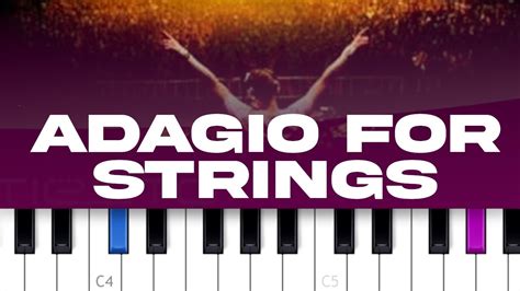 Tiësto - Adagio For Strings (piano tutorial) - YouTube