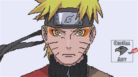 [Pixel Art] Naruto Uzumaki - Naruto Shippuden by ConFal-Art on DeviantArt