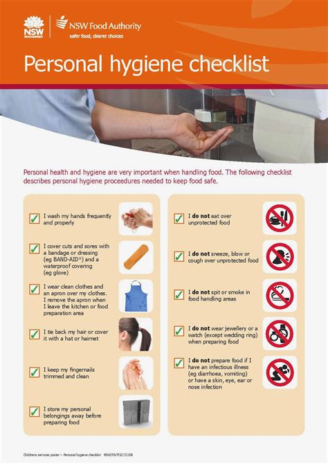 Free Printable Personal Hygiene Checklist