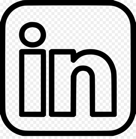 black linkedin logo transparent - Clip Art Library