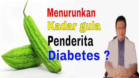 Apakah buah pare baik untuk penderita diabetes ? - YouTube