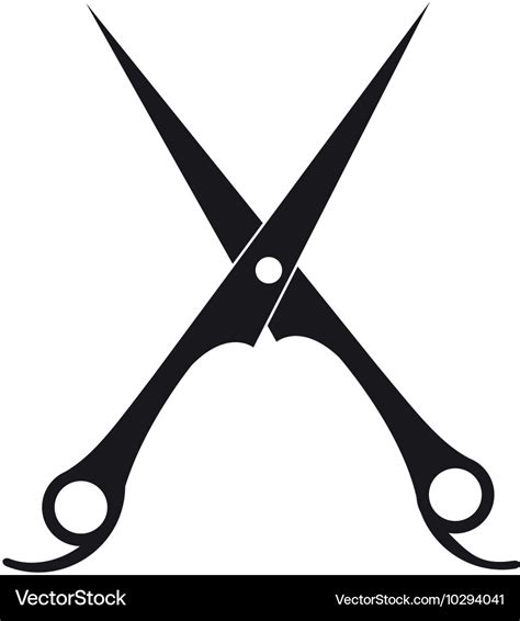 Hair salon scissors icon Royalty Free Vector Image