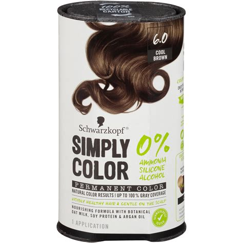 Schwarzkopf Simply Color Permanent Hair Color, 6.0 Cool Brown - Walmart.com