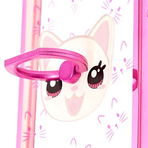 Pink Cat Ring Grip Phone Case | Claire's