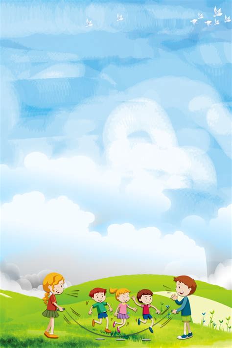 Children S Day Cartoon Theme Background Wallpaper Image For Free ...