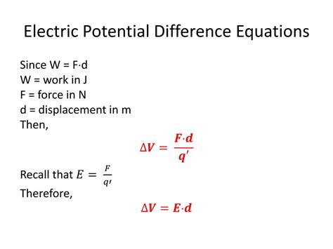 PPT - Electric field, Electric Potential Difference and Capacitance PowerPoint Presentation - ID ...