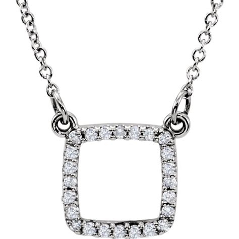 Petite Square Diamond Necklace — Dixon Jewellers