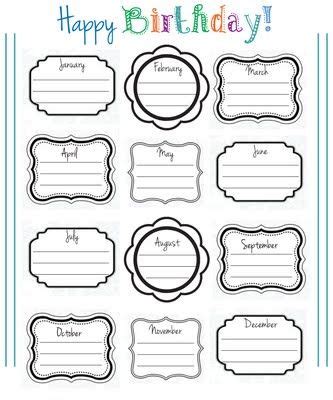 Free Printable Birthday Chart For Preschool - FREE PRINTABLE TEMPLATES