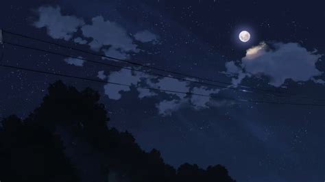 Stunning Anime Night Sky Presentation Background