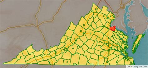 Map of King George County, Virginia