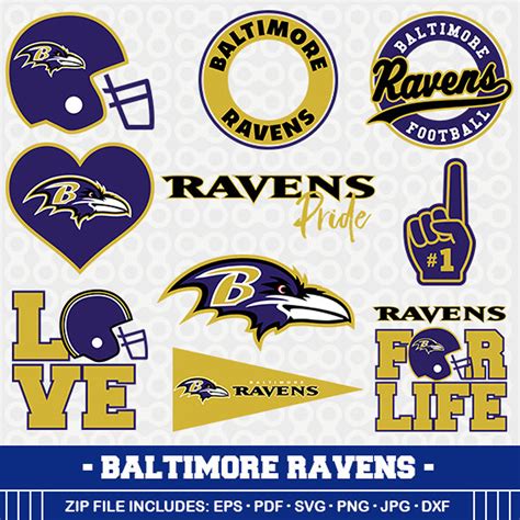 Baltimore Ravens SVG File – Vector Design in, Svg, Eps, Dxf, and Jpeg Format for Cricut and ...