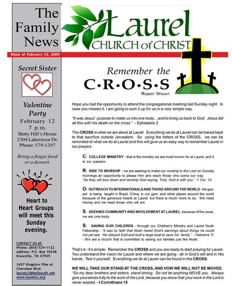 Free Printable Newsletter Template For Church - Printable Templates