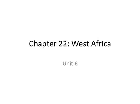 (PDF) Chapter 22: West Africa · Landforms •Lagoons-shallow bodies of ...