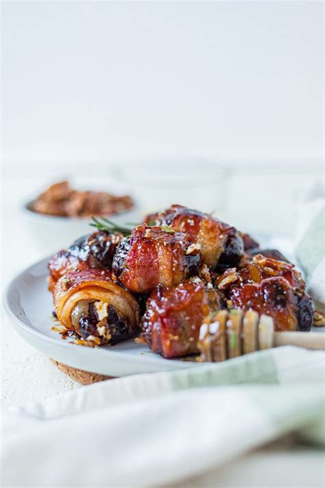 Bacon Wrapped Dates with Honey Herb Glaze | What Molly Made