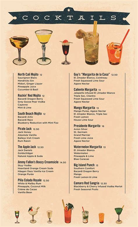 Cocktail Menu | Drink Menu Design