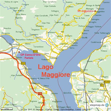 StepMap - Karte Lago Maggiore 2014/1 - Landkarte für Welt