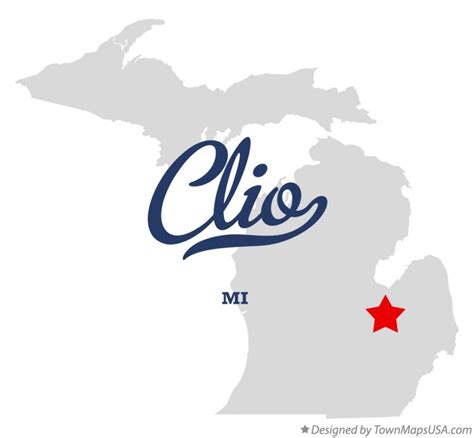 Map of Clio, MI, Michigan