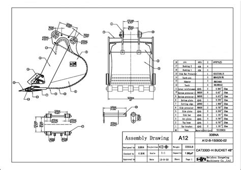 48 " Heavy Duty Excavator Bucket CAT 330D (90mm PINS) | eBay