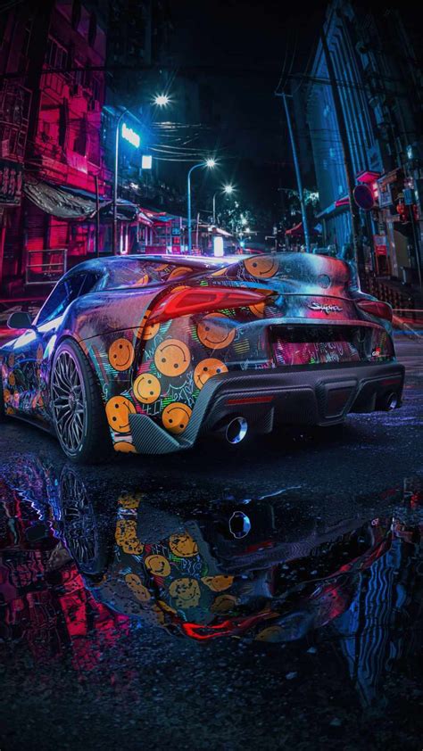 Toyota Supra Body Art iPhone Wallpaper - iPhone Wallpapers