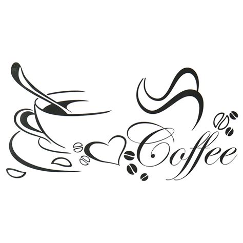 DIY Coffee Cup Wall Sticker Home Decor Living Room Kitchen Coffee Shop ...