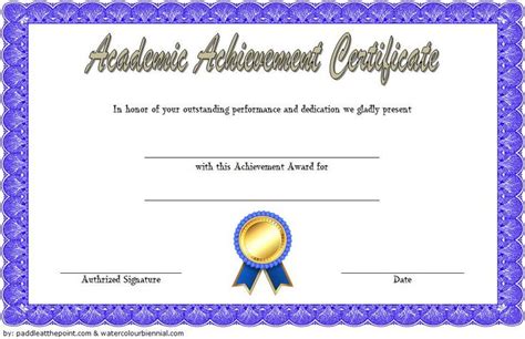 Printable Academic Award Certificate Template | Awards certificates template, Academic ...