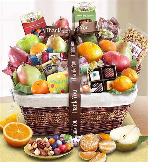 Thank You Fruit & Sweets Gift Basket