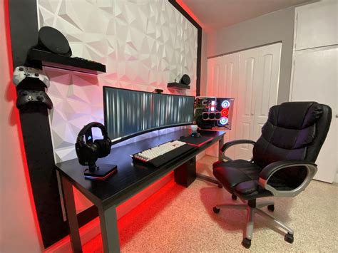 10+ Black And White Gaming Room