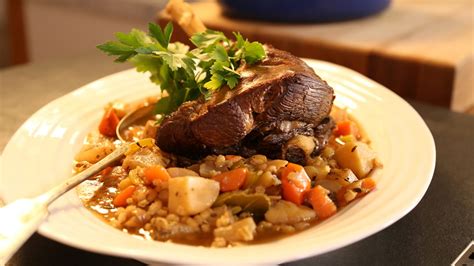 Pot-roast hogget with barley recipe - BBC Food