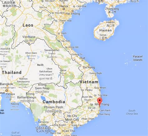 Nha Trang on map of Vietnam