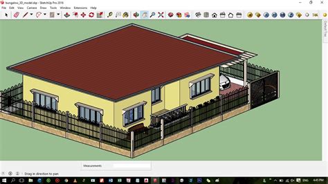 Flat Roof Modern Zen House Design (SketchUp Model) - CAD Files, DWG ...