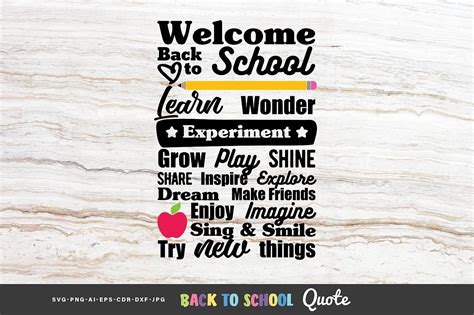 Welcome Back to School Quote (718979) | Cut Files | Design Bundles