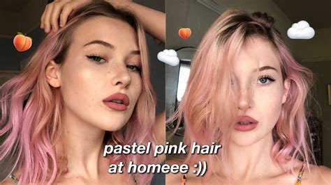 how to dye ur hair pastel pink | okaysage - YouTube