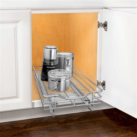 Buy LYNK PROFESSIONAL® Slide Out Cabinet Organizer - Pull Out Under Cabinet Sliding Shelf - 14 ...