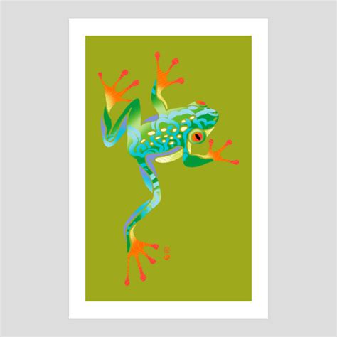 RAINBOW TREE FROG Art Print By Mcnallyart Design By Humans